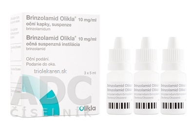 Brinzolamid Olikla 10 mg/ml Očná suspenzná instilácia 3 x 5 ml