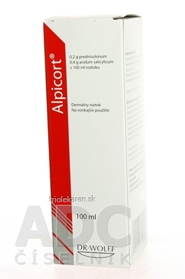 Alpicort 2 mg/ml + 4 mg/ml Dermálny roztok 100 ml