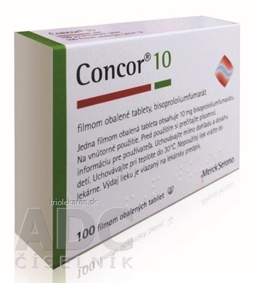 Concor 10 mg tablety 100 ks