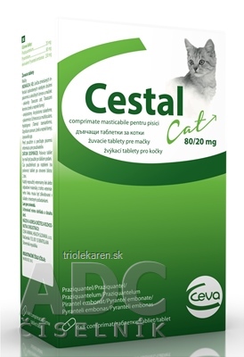 CESTAL CAT 80 mg/20 mg žuvacie tablety pre mačky 6x8 ks (48 ks)