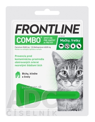 FRONTLINE Combo Spot-On pre mačky a fretky sol (na kožu) 1x0,5 ml