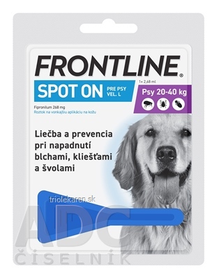 FRONTLINE Spot-on pre psy L pipeta na kožu pre psy 20-40 kg 1 x 2,68 ml