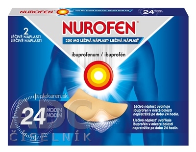 NUROFEN 200 mg liečivá náplasť emp med (vre.PET/LDPE/Al/LDPE) 1x2 ks