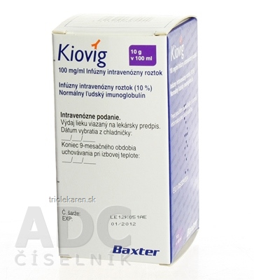 KIOVIG 100 mg/ml Infúzny roztok 10 g 100 ml