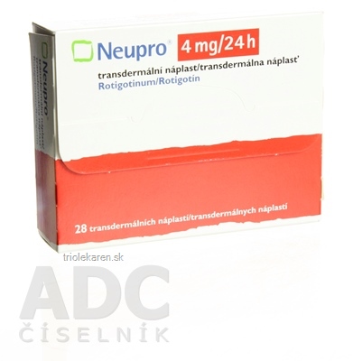 Neupro 4 mg/24 h transdermálna náplasť emp tdm (vre.) 1x28 ks