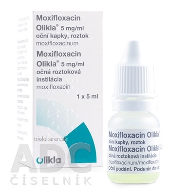 Moxifloxacin Olikla 5 mg/ml int opo (fľ.LDPE) 1x5 ml