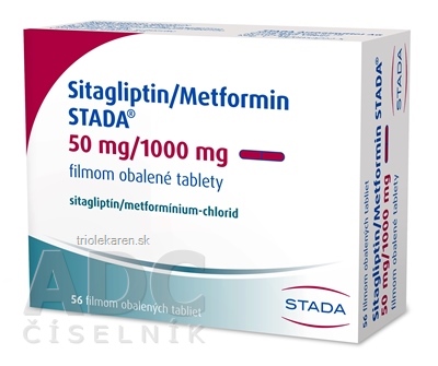 Sitagliptin/Metformin STADA 50 mg/1000 mg tablety 56 ks