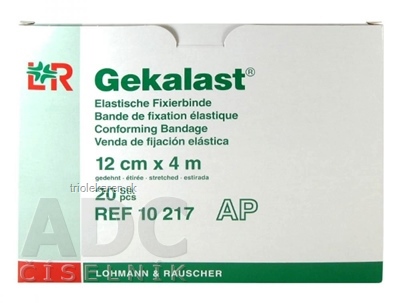 GEKALAST HYDROF. ELAST. FIXAČNÝ OBVAZ 12cmx4m 1x20 ks