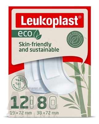 LEUKOPLAST ECO náplasť na rany, 2 veľkosti, 1x20 ks