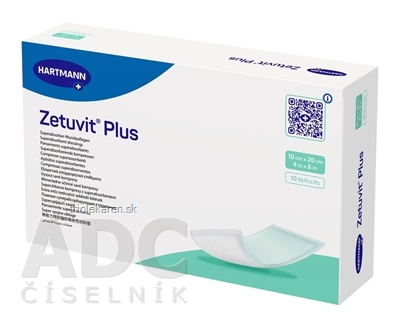 ZETUVIT Plus kompres nasiakavý sterilný (10x20 cm) 1x10 ks