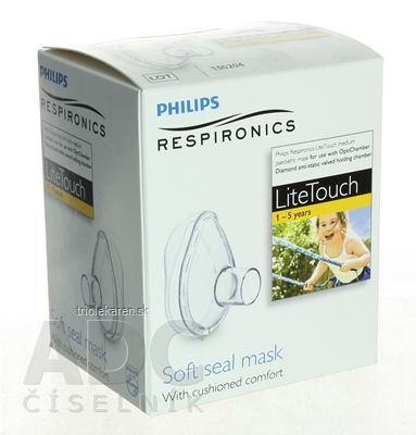 RESPIRONICS LiteTouch MASKA inhalačná stredná 1-5 r pre OptiChamber Diamond 1 ks