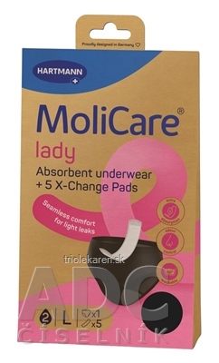 MoliCare lady L absorpčná spodná bielizeň 1 ks + X-Change vložka 5 ks 1 set