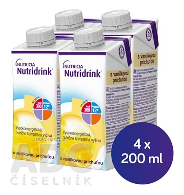 Nutridrink s vanilkovou príchuťou 4 x 200 ml