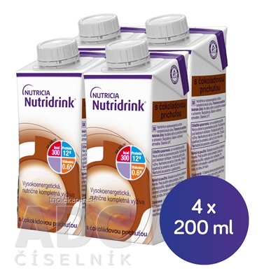 Nutridrink s čokoládovou príchuťou 4 x 200 ml