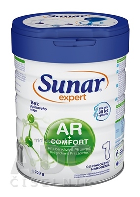 Sunar Expert AR+COMFORT 1 dojčenská výživa od narodenia 700 g