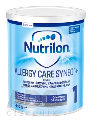 Nutrilon 1 ALLERGY CARE SYNEO+ mliečna výživa v prášku od narodenia 450 g