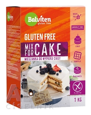 Balviten MIX For CAKE bezgluténová zmes-múka na torty wafle palacinky 1 kg