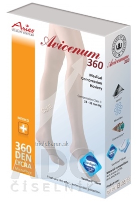 AVICENUM 360 Stehenné pančuchy Micro veľkosť ML Sanitized otvorená špička 1 pár