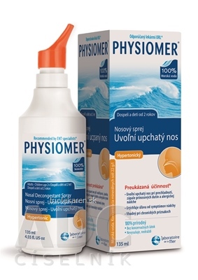 PHYSIOMER Nosový sprej Hypertonický s obsahom morskej vody 1x135 ml