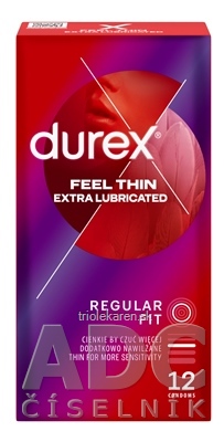 DUREX Feel Thin Extra Lubricated kondóm1x12 ks