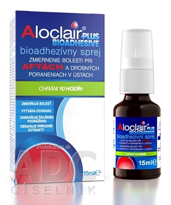 Aloclair PLUS BIOADHESIVE sprej pri aftách a drobných poraneniach úst 15 ml