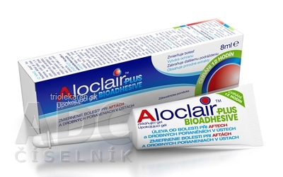 Aloclair PLUS BIOADHESIVE upokojujúci gél pri aftách a drobných poraneniach úst 8 ml