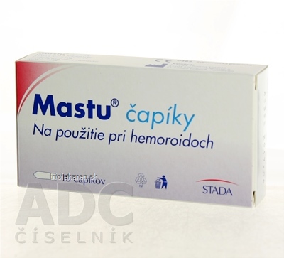 Mastu čapíky pri hemoroidoch, 1x10 ks