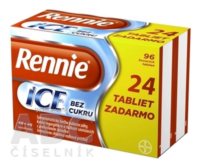 Rennie ICE bez cukru tbl mnd 72 ks +24 ks zadarmo (96 ks)