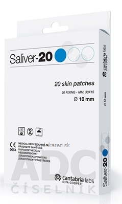 Saliver-20 náplasti na odstránenie bradavíc, s kyselinou salicylovou, priemer 10 mm, 1x20