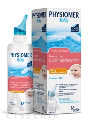 PHYSIOMER Baby Hypertonický nosový sprej s obsahom morskej vody 1x60 ml