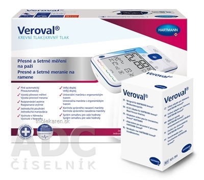 Veroval Tlakomer ramenný digitálny autom. s univerzálnou manžetou 22-42 cm + adaptér 1 set