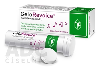 GeloRevoice pastilky na hrdlo baza-bez mentolu 10 ks