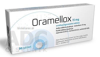 Oramellox 15 mg tbl oro 1x30 ks