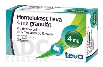 Montelukast Teva 4 mg granulát gra (vre.ílov.sulf./LDPE/Al/surlyn) 1x28 ks