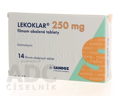 LEKOKLAR 250 mg tbl flm (blis. PVC/PVDC/Al) 1x14 ks