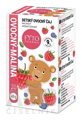 FYTO DETSKÝ ovocný čaj MALINA aromatizovaný (od ukončeného 9. mesiaca) 20x2 g (40 g)