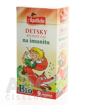 APOTHEKE BIO DETSKÝ BYLINNÝ ČAJ NA IMUNITU vrecúška 20 x 1,5 g