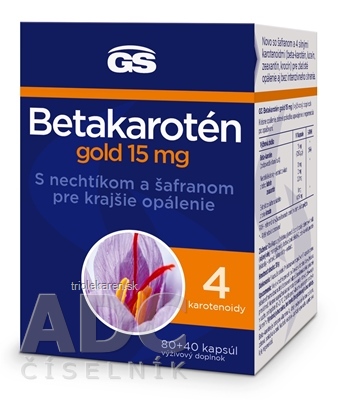 GS Betakarotén gold 15 mg cps s nechtíkom a šafranom 80+40 (120 ks)