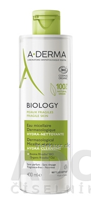 A-DERMA BIOLOGY micelárna voda HYDRATAČNÁ-ČISTIACA 400 ml