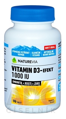 NATUREVIA VITAMIN D3-EFEKT 1000 I.U. tbl 1x90 ks