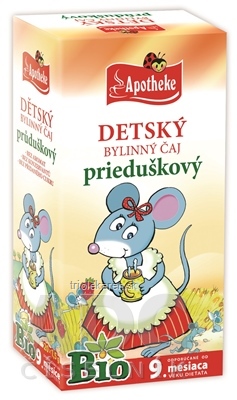 APOTHEKE BIO DETSKÝ BYLINNÝ ČAJ PRIEDUŠKOVÝ vrecúška 20 x 1,5 g