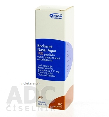 BECLOMET NASAL AQUA 100 µg aer nas 200 df (fľ.HDPE) 1x23 ml