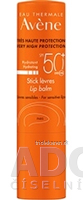 AVENE STICK LEVRES SPF50+ tyčinka na pery (veľmi vysoká ochrana) 1x3 g