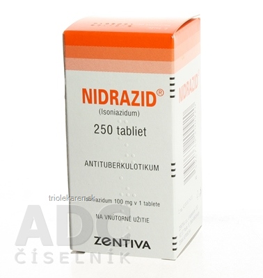 NIDRAZID tbl 100 mg (fľ.skl.hnedá) 1x250 ks