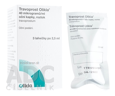 Travoprost Olikla 40 mikrogramov/ml int opo (fľ.PP s kvapkadlom) 3x2,5 ml