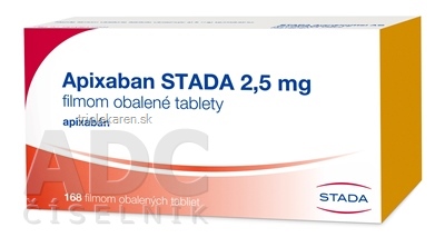 Apixaban STADA 2,5 mg tbl flm (blis.Al/PVC/PE/PVDC) 1x168 ks