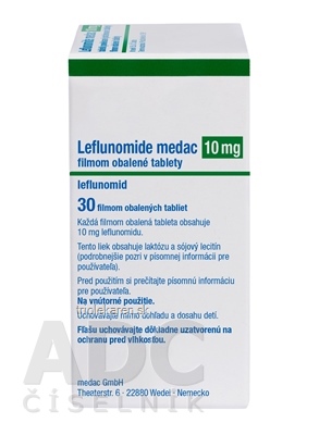 Leflunomide medac 10 mg tbl flm (fľ.HDPE) 1x30 ks