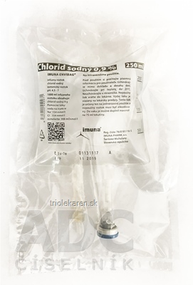Chlorid sodný 0,9 % IMUNA ENVIBAG sol inf (vak PP-infúzny s inf.a inj.portom) 1x250 ml