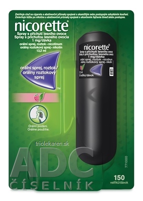 Nicorette Spray 1 mg/dávka s prích. lesného ovocia 150 dávok 13,2 ml