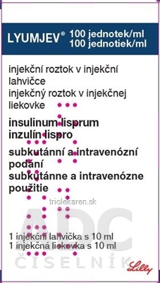 Lyumjev 100 jednotiek/ml v injekčnej liekovke sol inj 1000 U (liek.skl.inj.) 1x10 ml